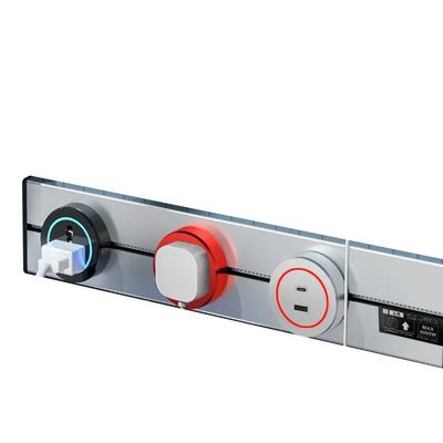 ป้องกันแรงกระแทกทั่วไป Track Power Socket สีขาว แบบ A Plug 3 Outlet
