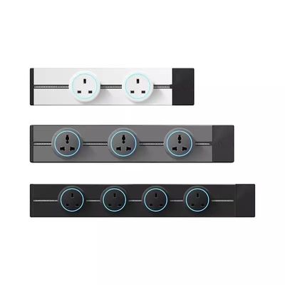 ประเภท A Universal 3 Outlet Power Strip ซ็อตสายไฟฟ้าด้วยสายไฟฟ้า 6 ฟุต 110-240 วอล