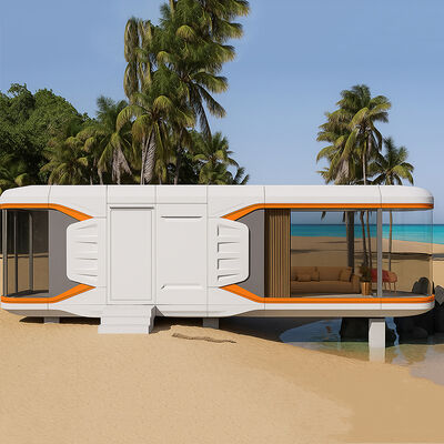 Modern Space Capsule House Luxury Airship Pod For Homestay 2 Bedroom Prefab Eco Tiny Home