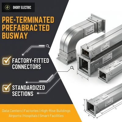 Pre Terminated Prefabricated Busway System 630A-2500A for Containerized Modular Data Center Deployment
